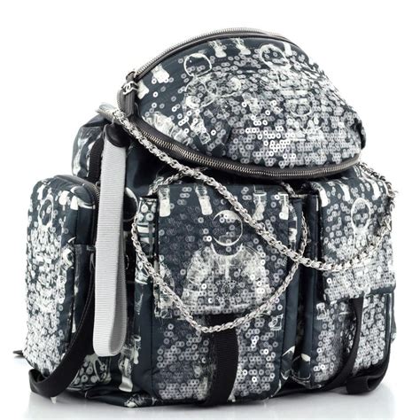 chanel backpack astronaut|CHANEL Sequin Nylon Lambskin Astronaut Essentials Backpack .